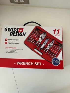 Switzerland Design 11-Piece Wrench Set in Red Case